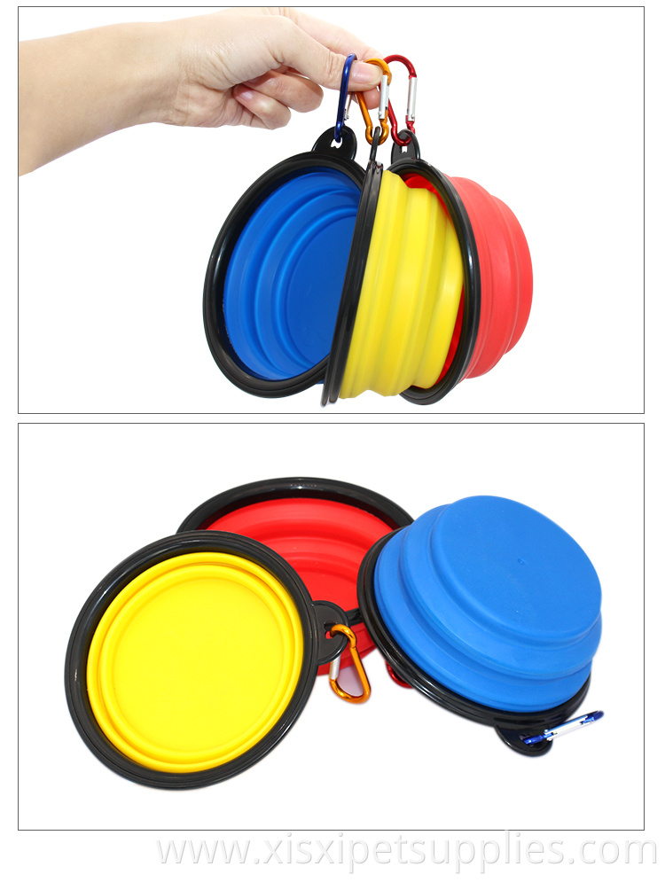 Factory Wholesale Outdoor Travel Portable Foldable Dog Water Food Bowl Collapsible Pet Dog Bowl